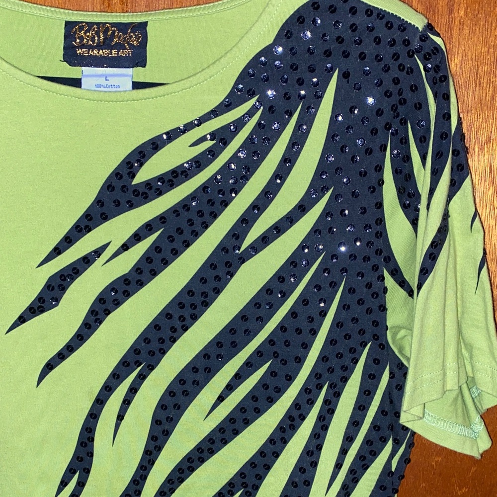 Bob Mackie Spring Summer Sequin Top - Picture 2 of 9